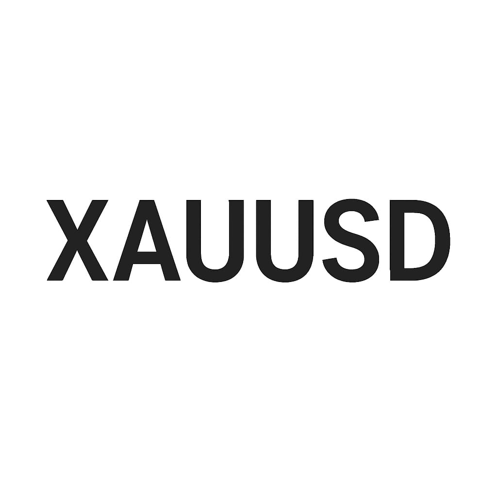Black text "XAUUSD" in all capital letters on a white background.